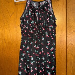 Torrid Cherry Print Black Babydoll Nightie